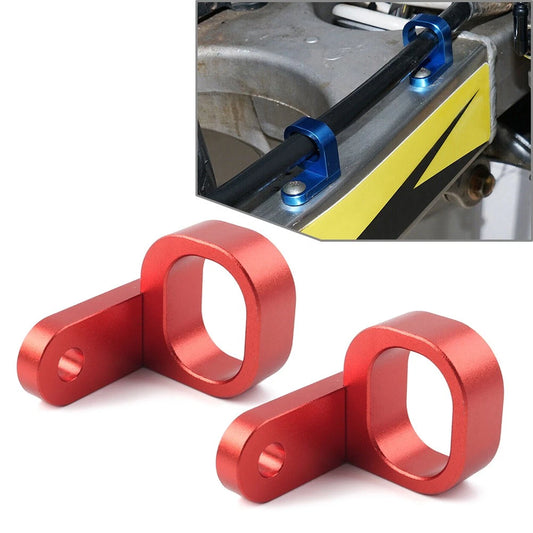 1 Pair Rear Brake Line Hose Clamp for Suzuki DRZ400SM (2005–2024) Red