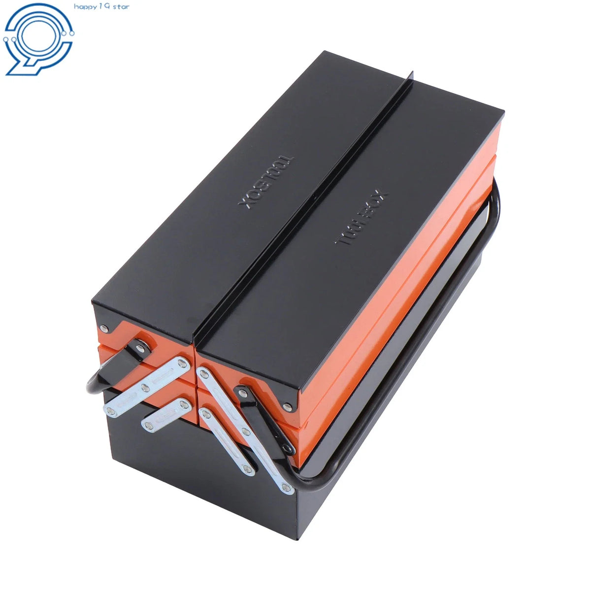 16.5" 3-Tier Metal Tool Box for Portable Storage