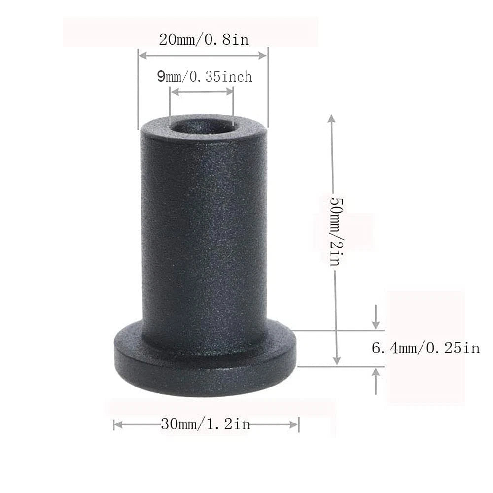 Sliding Barn Door Spacers for Sliding Hardware (50mm/2inch) - Black