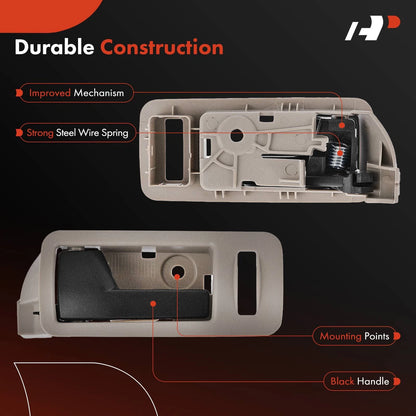 Front LH Interior Door Handle for Ford Mustang (2010–2014) AR3Z6322601EA, 90893