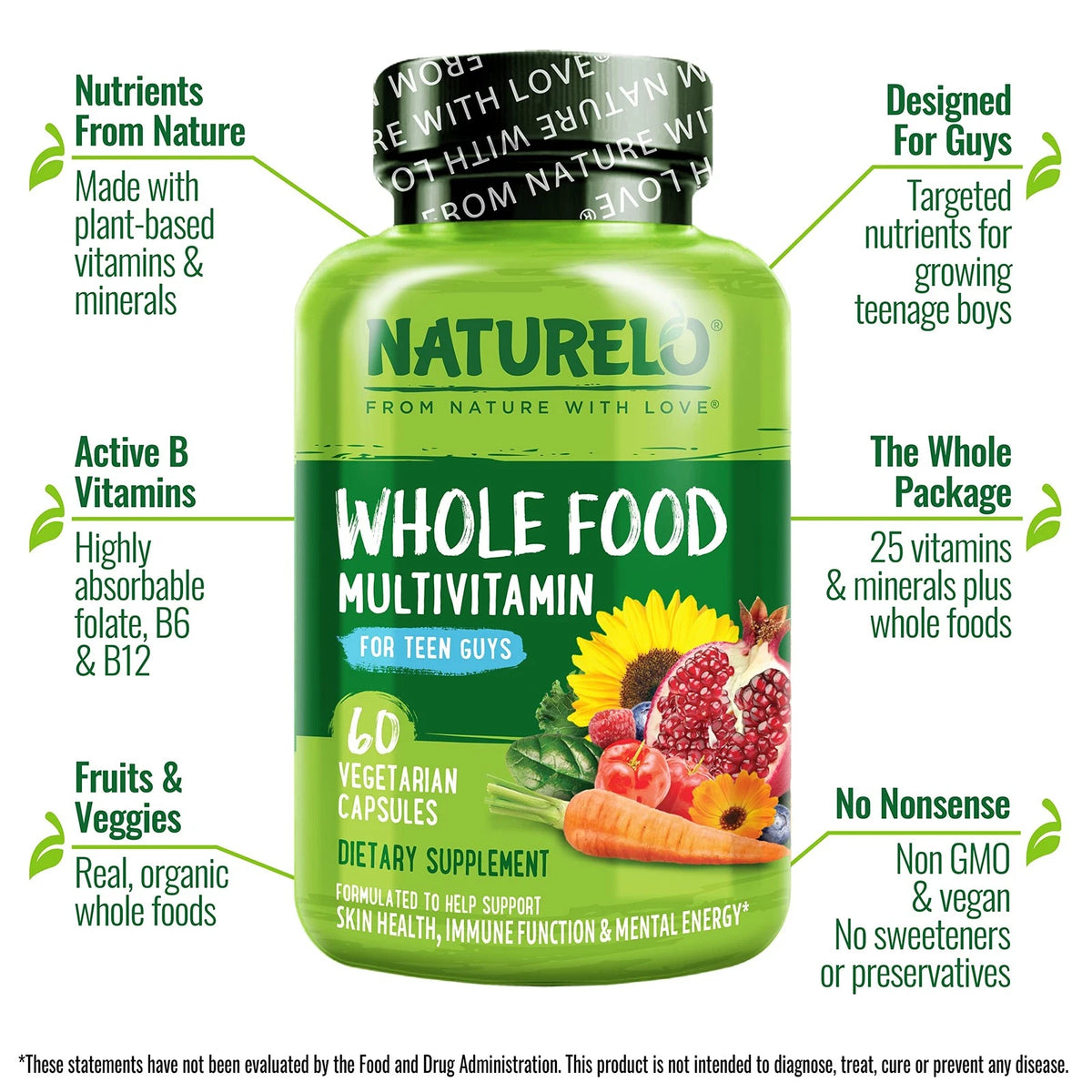 Teen Multivitamin for NATURELO (60 Count)