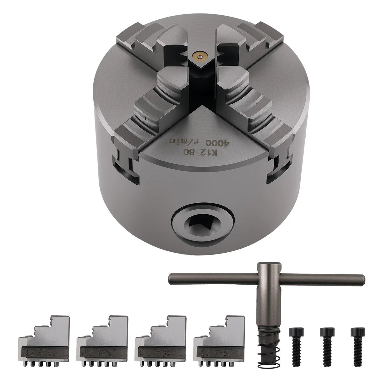 80mm 4 Jaw Self Centering Chuck K12-80 for Small Lathes