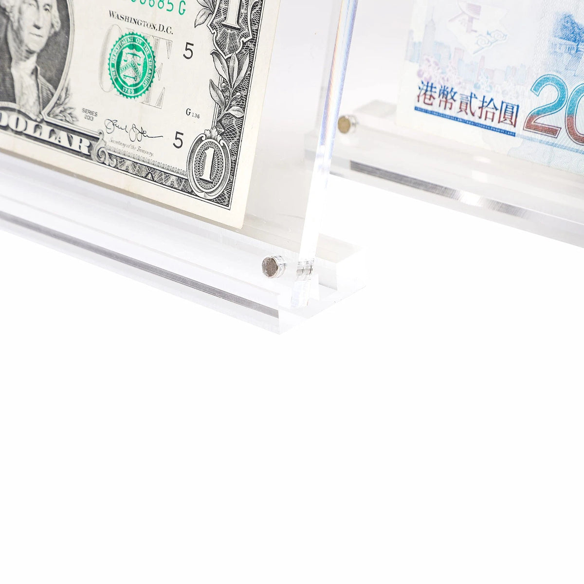 Acrylic Dollar Bill Frame Currency Holder for (7.3x3.5 Inch)