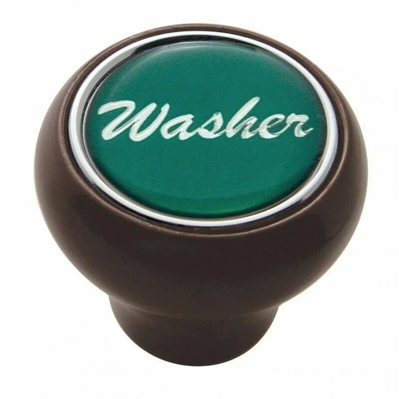 1" Green Glossy Sticker Washer for UP Dash Control Knob #23550