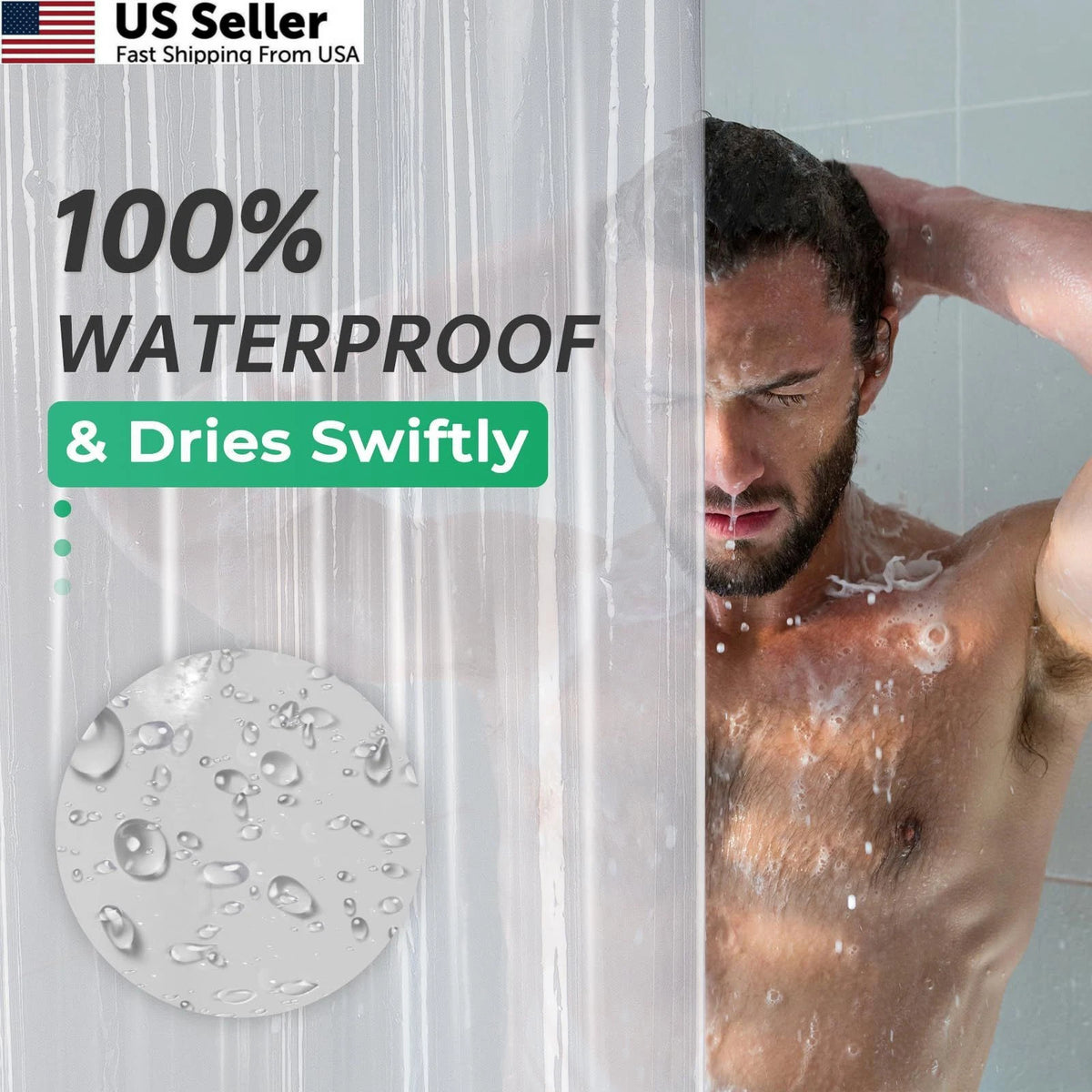 Plastic Shower Curtain for (84" x 72")
