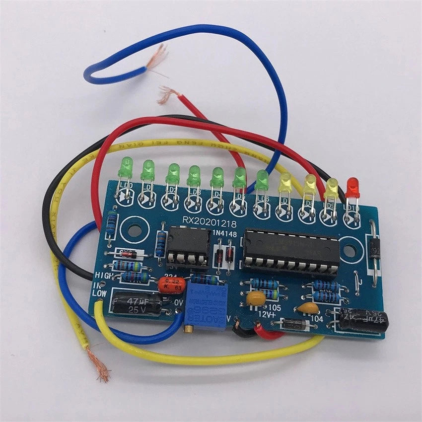 10 LED VU Meter Power Level Indicator for Audio Systems