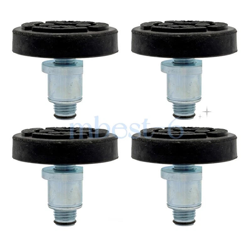 Set of 4 Rubber Car Lift Tray Heightening Feet, 40mm Diameter