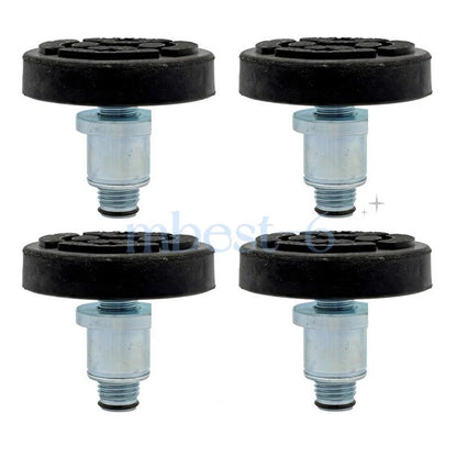 Set of 4 Rubber Car Lift Tray Heightening Feet, 40mm Diameter