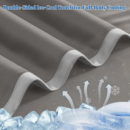 Double Cooling Blanket for Twin Size Hot Sleepers (60"x80") - Charcoal Grey