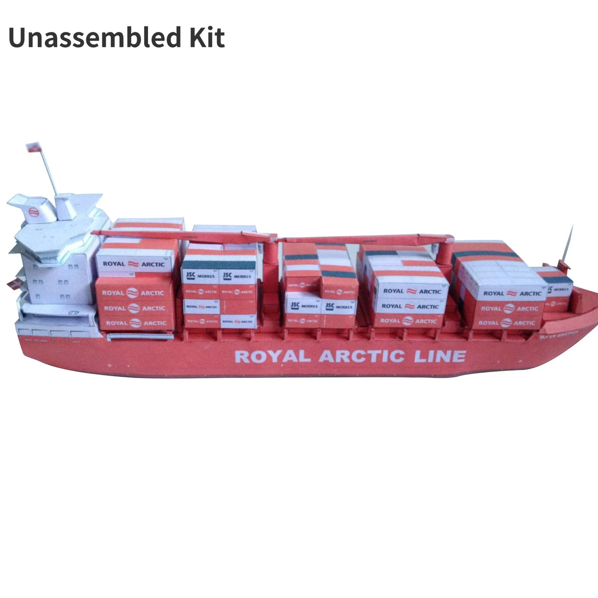 Unassembled Danish Container Ship Mary Arctica Boat Paper Ship