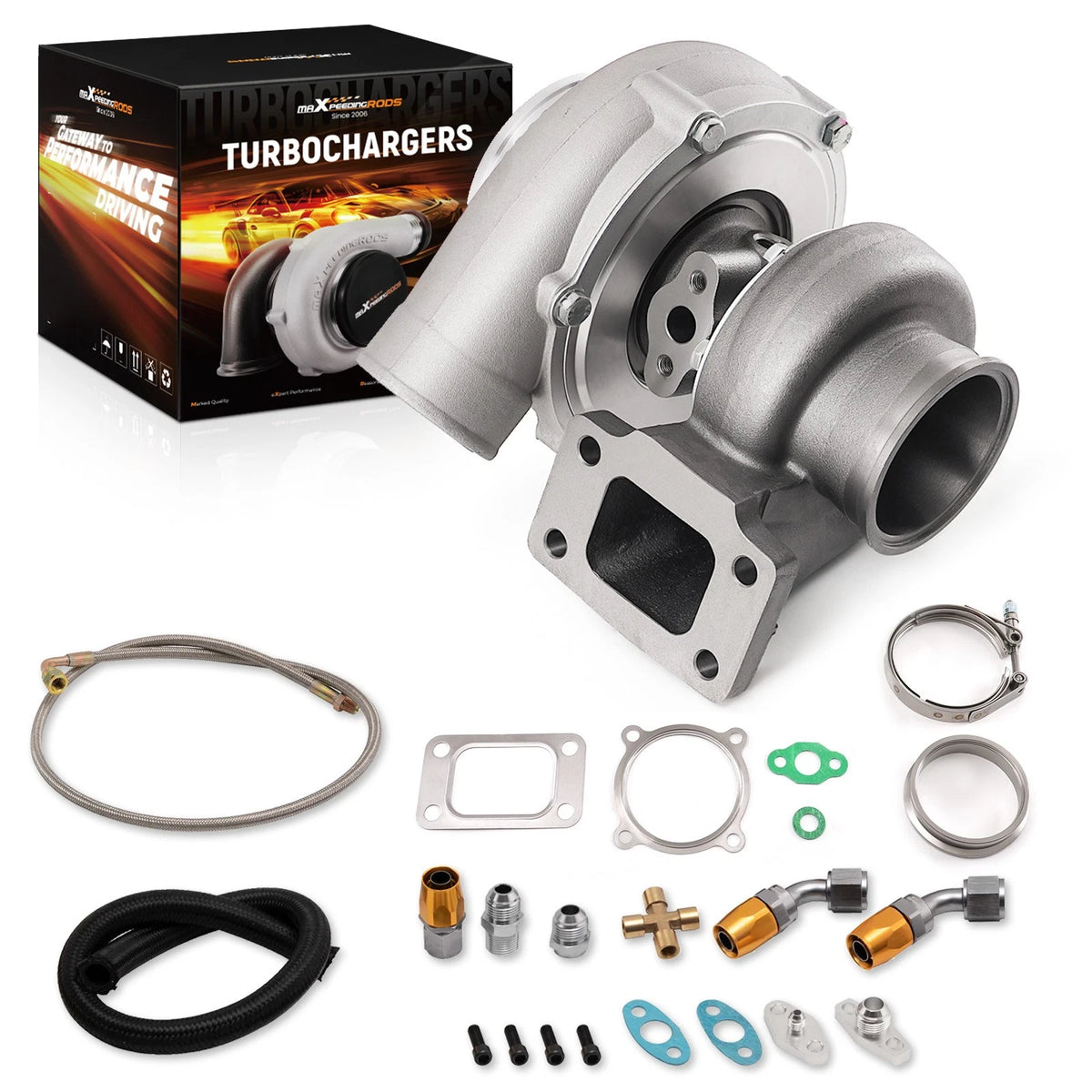 GT35 GT3582 Turbo Kit for T3 Flange (600HP, JKGY5D)