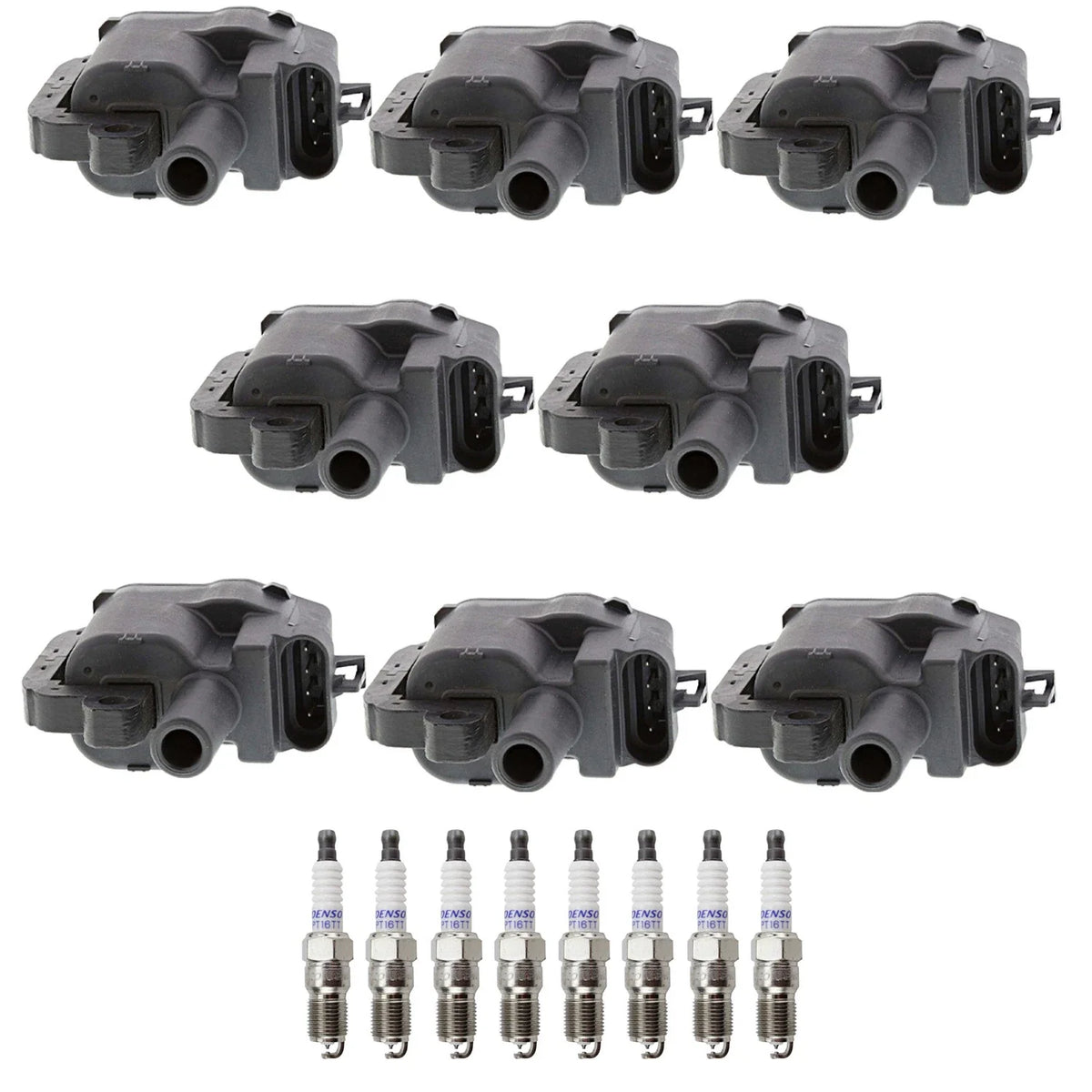 Denso 8 Ignition Coils & Platinum Spark Plugs Kit for Corvette Firebird (V8)