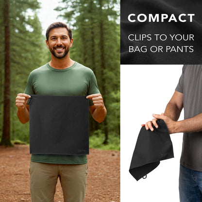 3 Pack Sweat Absorbing Handkerchiefs 15" x 15" Black