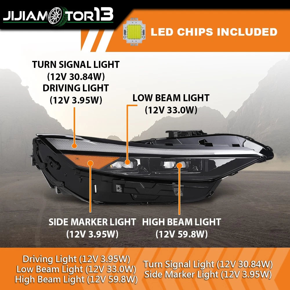 LED Right Passenger Headlight for Hyundai Elantra (2024–2025) - jijia050806, 92102AA740