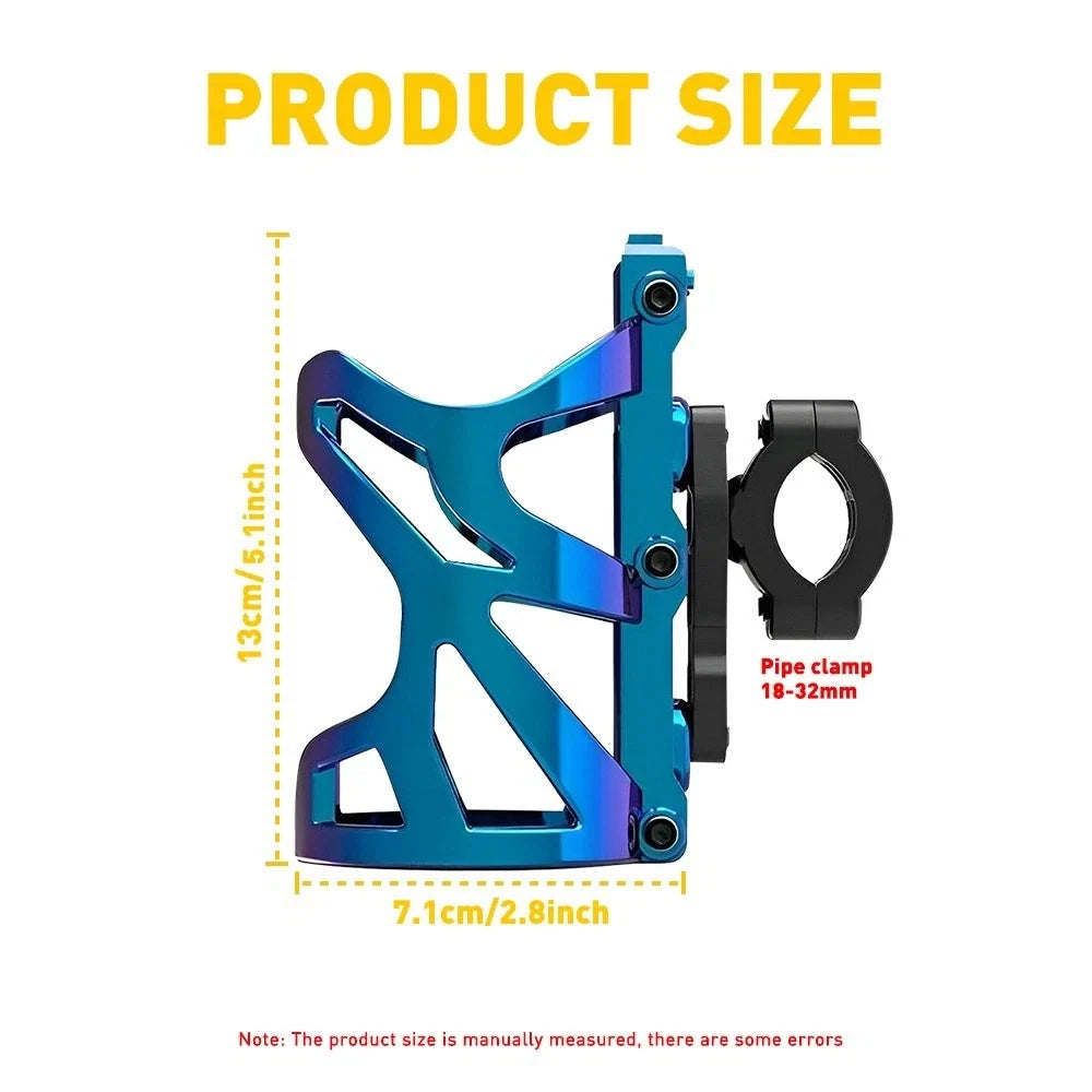 Extra Large Cup Holder for Motorcycle ATV (Universal Fit)