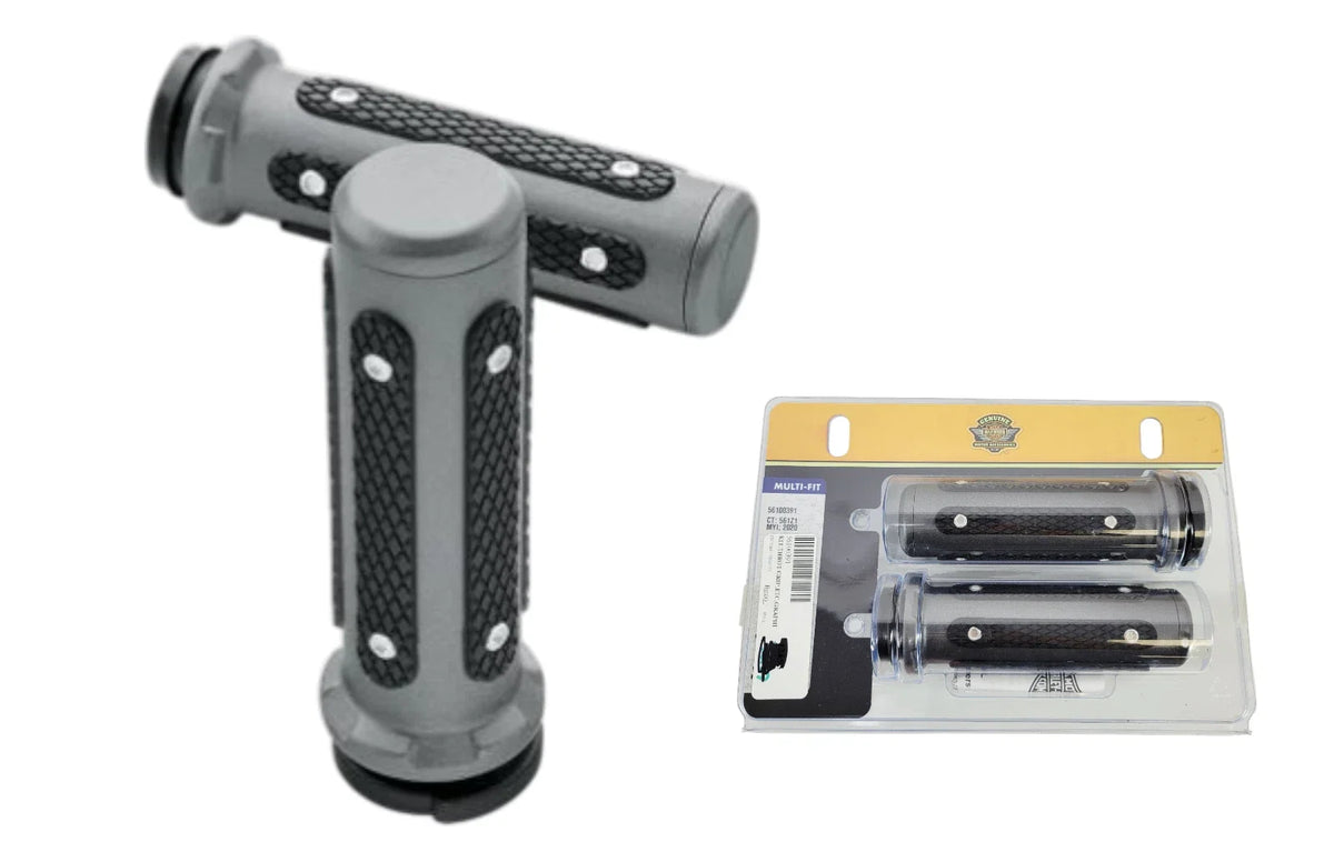 Graphite Endgame Hand Grips for Harley-Davidson Touring Dyna Softail