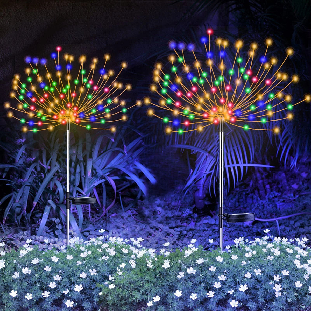2X Solar Firework Lights for Outdoor Garden Decoration