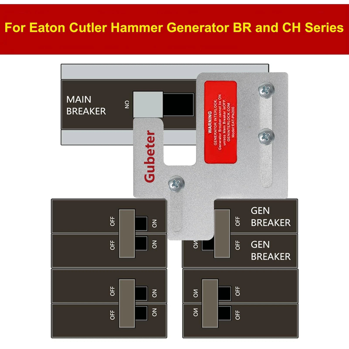 Generator Interlock Kit for Eaton Cutler Hammer BR CH (Compatible)