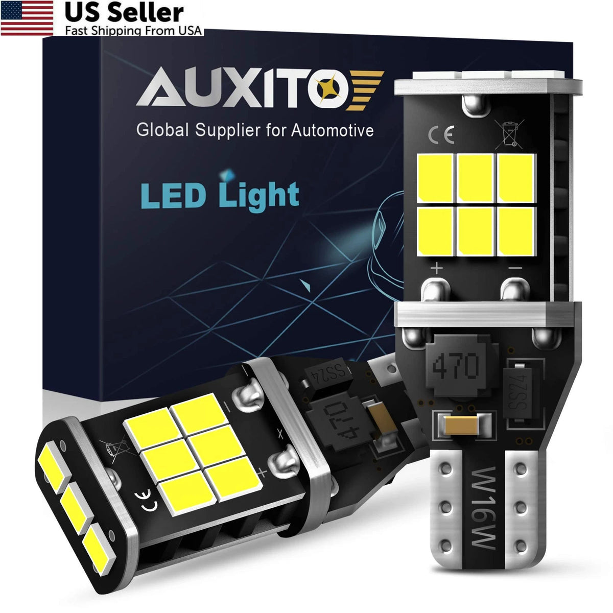 2X AUXITO 912 921 LED Bulb for Backup Light Reverse Lights