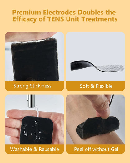 20PCS Electrode Pads for Universal TENS Unit with 1/4 Wire Cable
