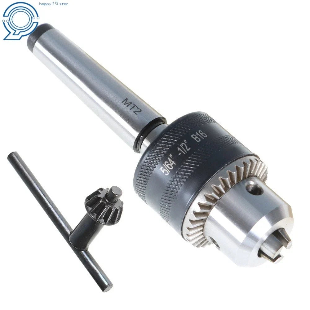 Tail Stock Drill Chuck Tool with MT2 Arbor for Mini Metal Lathe (MT2)