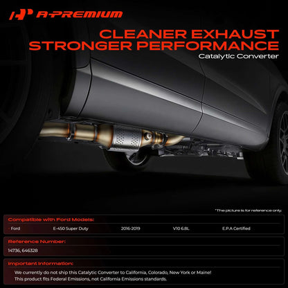 Rear Catalytic Converter for Ford E-450 Super Duty (2016–2019) 646328