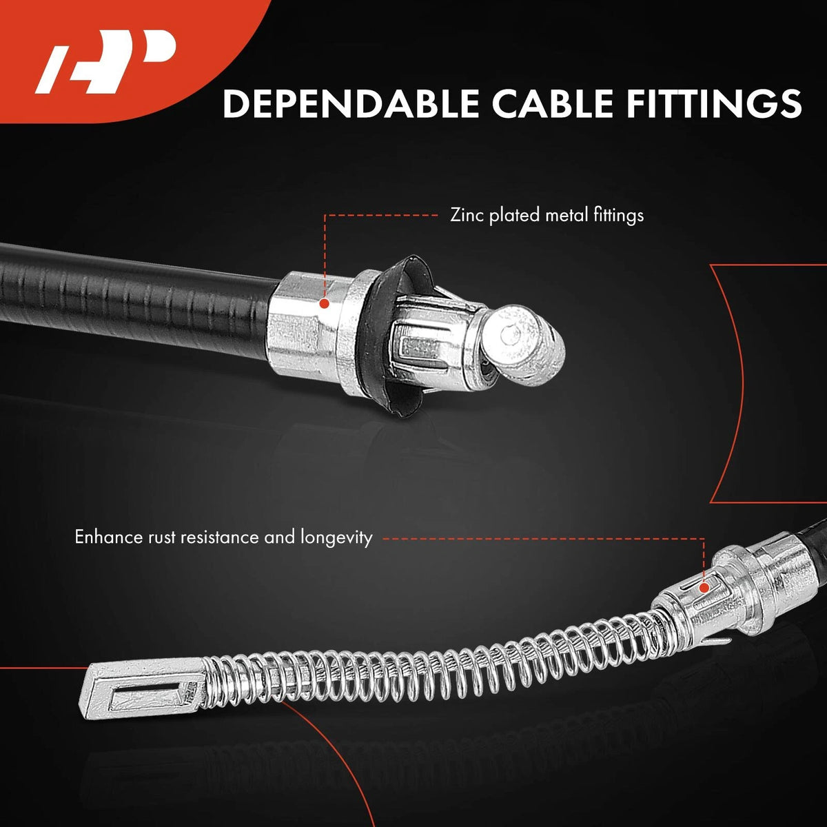 Rear Left / Right Parking Brake Cable for Pontiac Firebird, Chevy Camaro (1993–2002) - 10424968, C660142