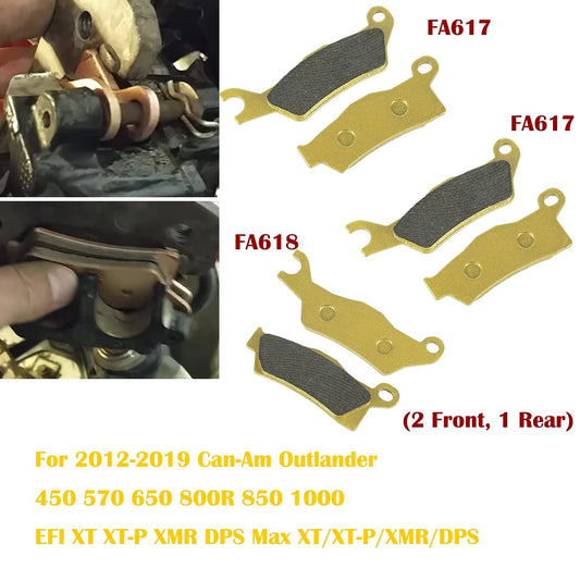 Front & Rear Brake Pads for Can-Am Outlander 450 500 570 650 850 1000