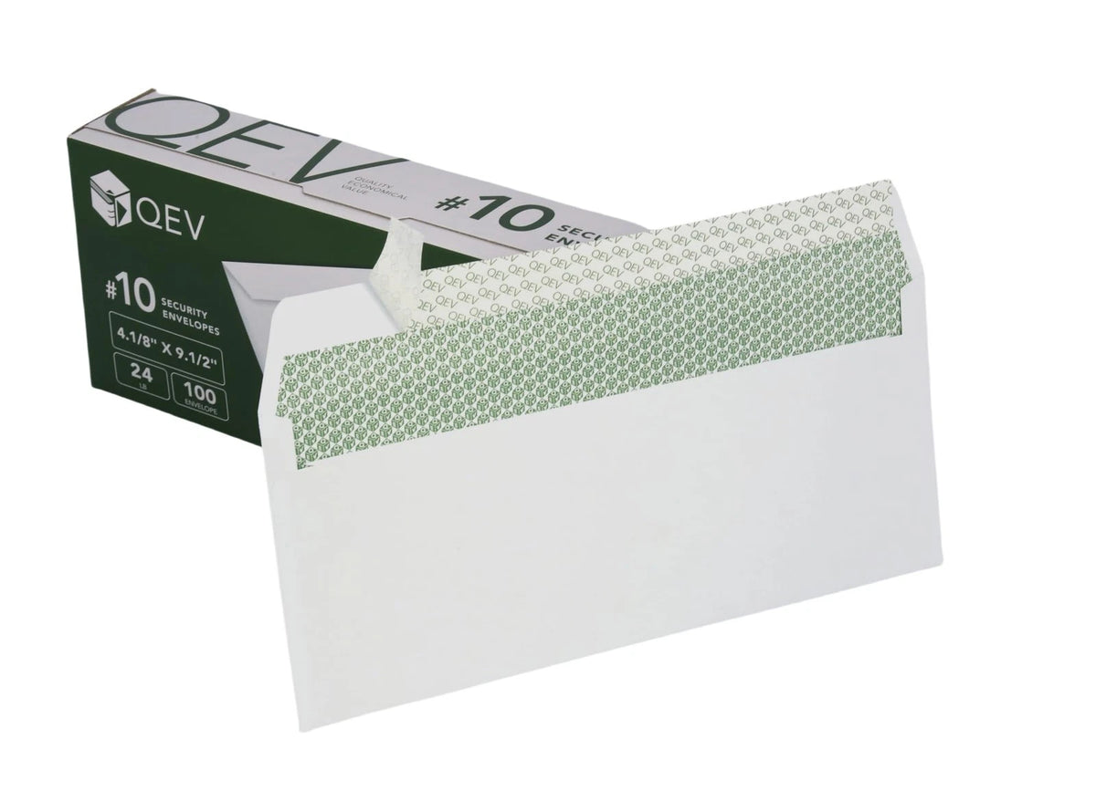 Self Seal Security Envelopes for Letter Size (4.125"x9.5") - Off White (100 Count)