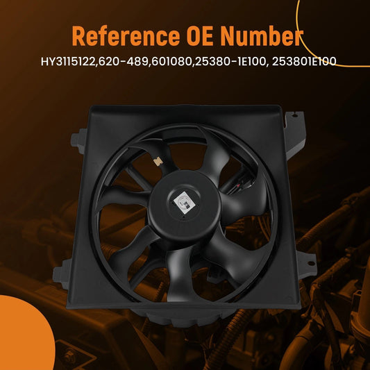 Cooling Fan Assembly for Hyundai Accent 2006–2011 (WXTGBZ, HY3115122, 253800M100)