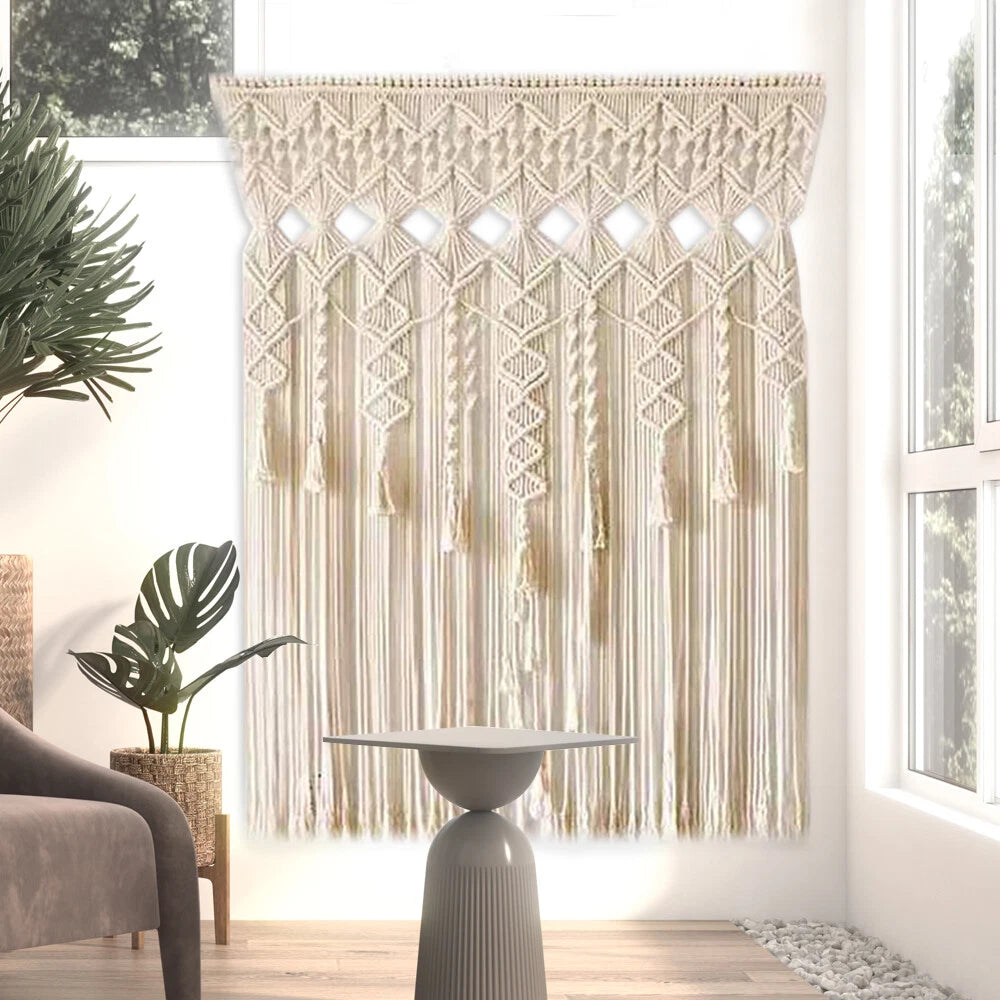 Large Macrame Wall Hanging for Home Decor (Boho Chic Art)