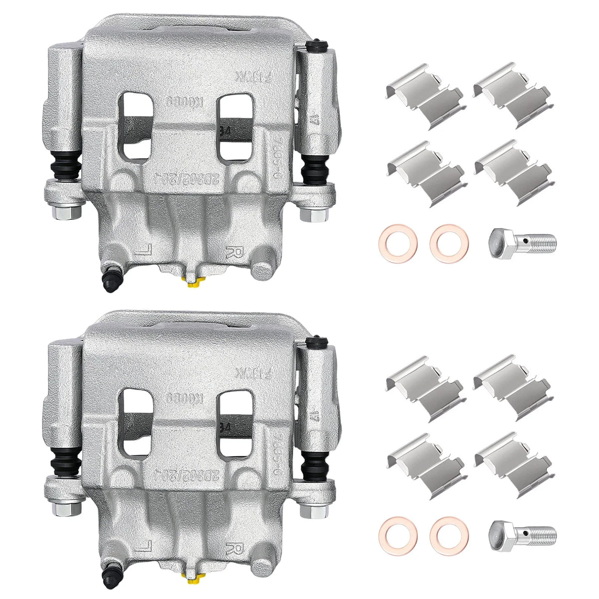 Front Brake Calipers w/ Brackets for Lincoln MKX, Ford Edge, Mazda CX-9 (2011–2015)
