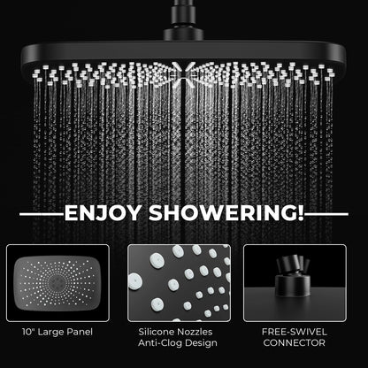 Wide Rain Shower Head for Seacity (2015–2023) - 5 Modes, Matte Black