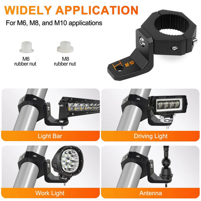 Light Bar Mounts for Roll Cage (360° Rotating Aluminium LED)