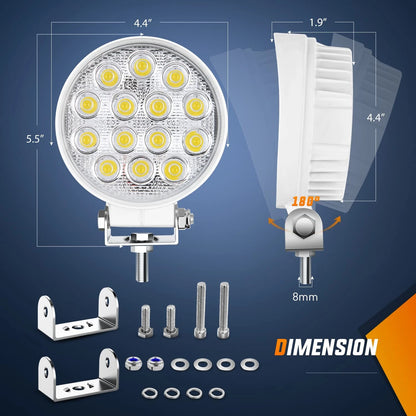 42W Marine LED Light for Nilight (Round, 4200LM)