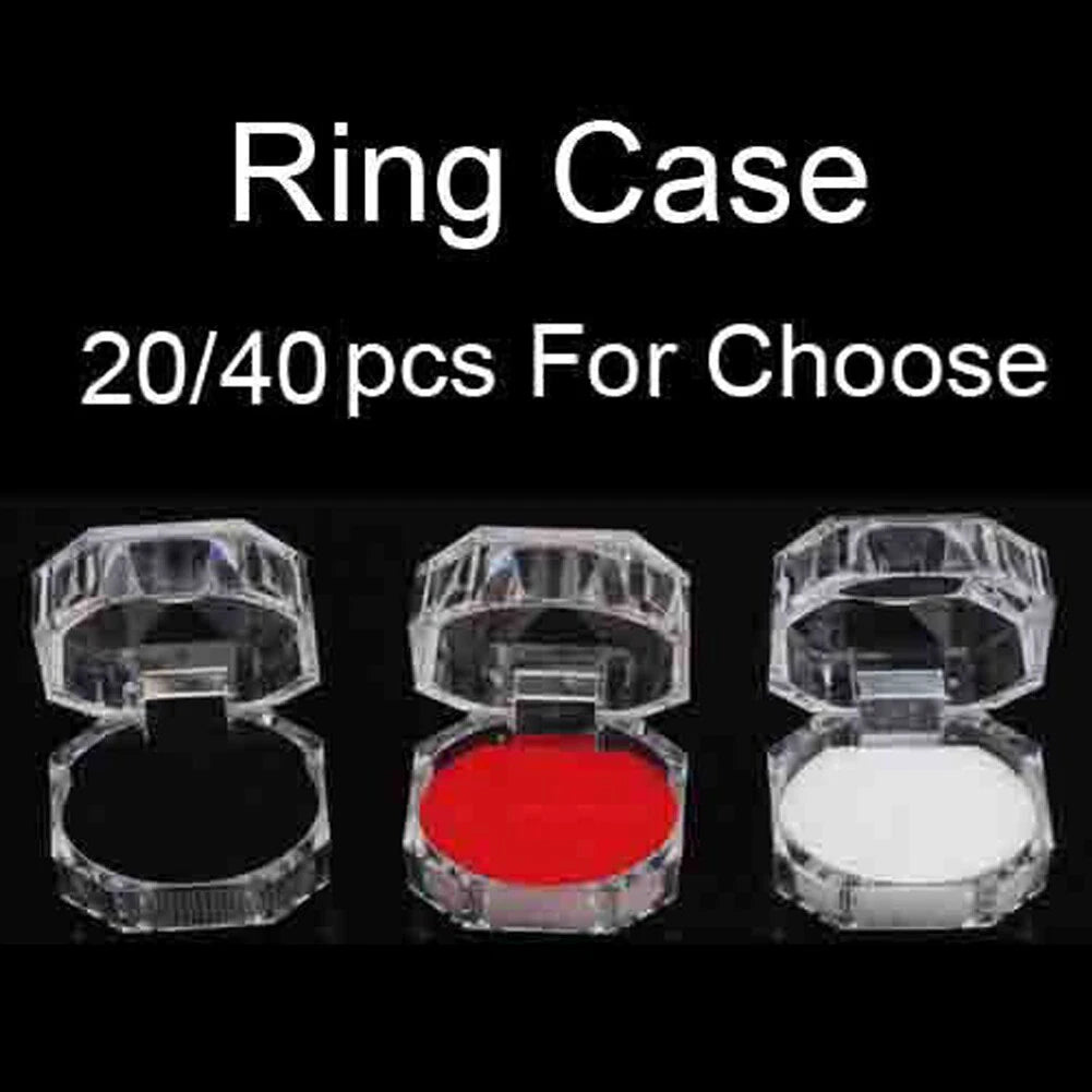 20 PCS Mixed Plastic Crystal Jewelry Ring Display Box