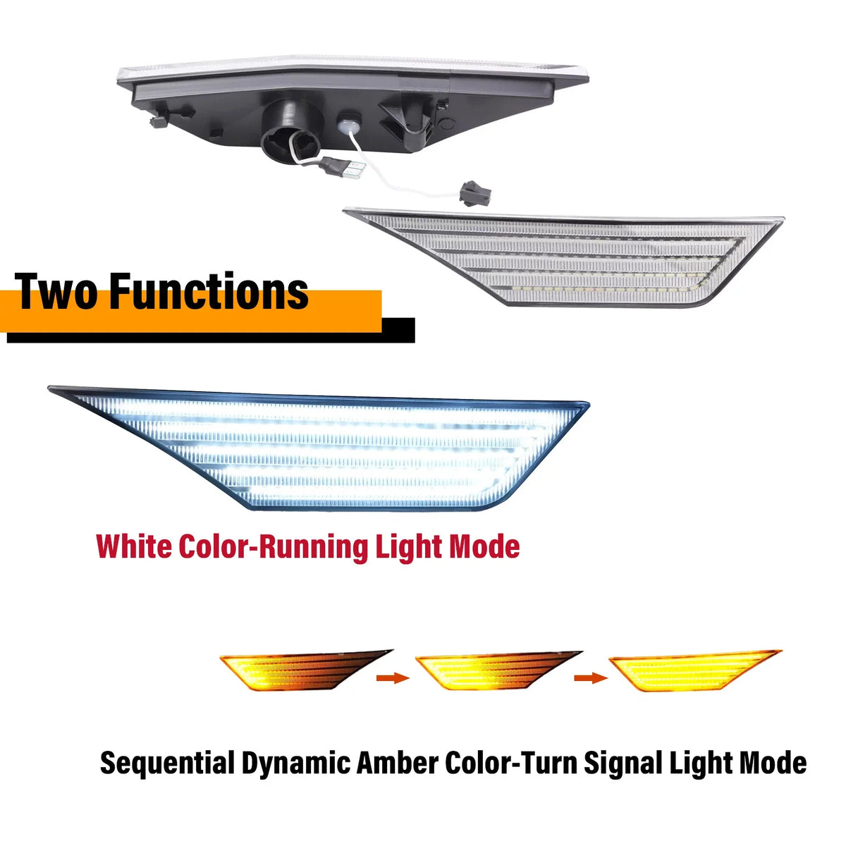 Switchback LED Side Marker Lights for Honda Civic 2016-2021