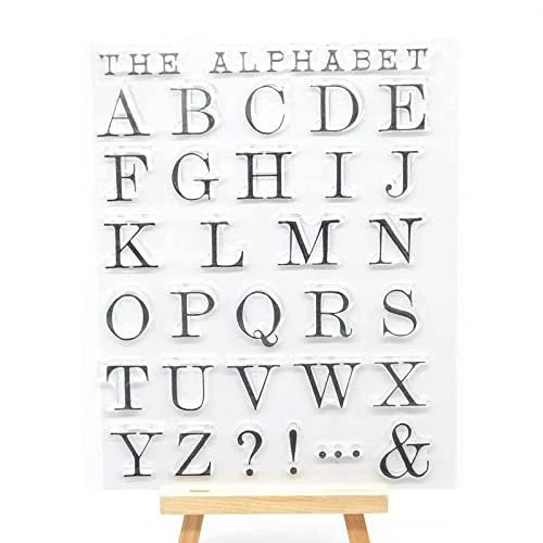 Upper Alphabet Letters Clear Stamps for Card Making Decor (1pc)