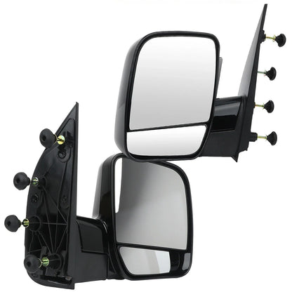 Pair of Manual Side Mirrors for Ford E150 E250 E350 E450 E550 (2002-2008)