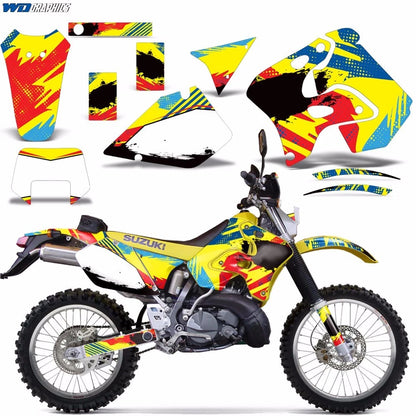 Graphic Stickers +#PLT/RIM Decals for Suzuki RMX250S (1996–1998)