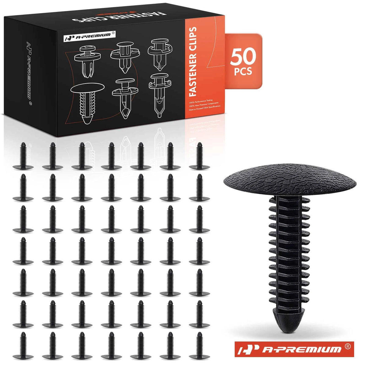 50x Nylon Cowl Side Trim Retainer Clips for Ford T-bird (E9SB6302354ACW, E9SB-6302354-ACW)