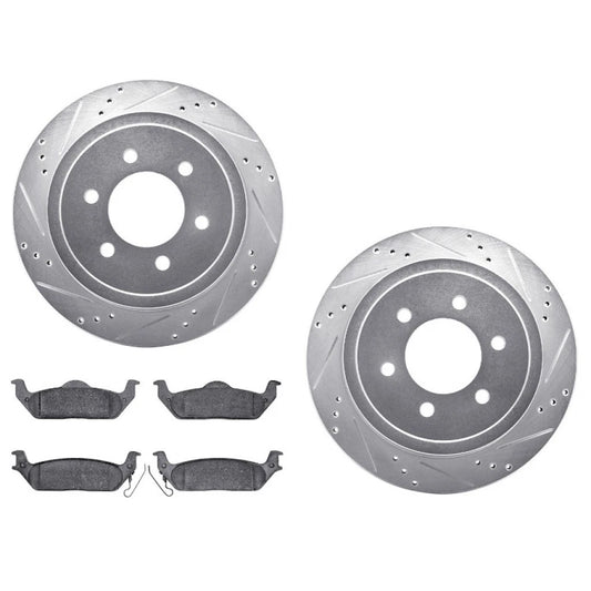 Rotor Set with Brake Pads for Lincoln Mark LT (2006–2008) ALX-PAU-DF-7512-54161-CLA2