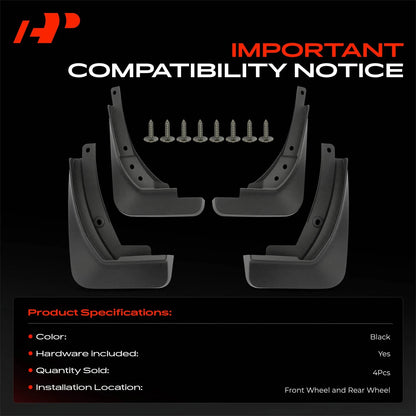 Set of 4 Splash Guards Mud Flaps for Audi A4 8P (2020–2021)