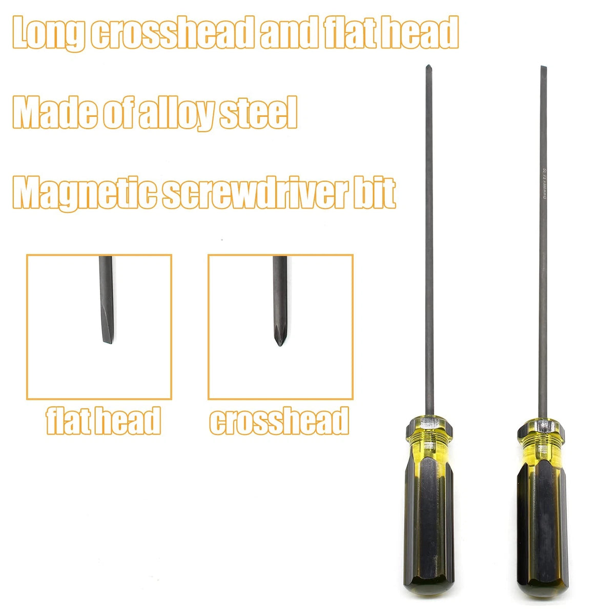 Long Screwdriver Set for Phillips (39cm / 15.4 Inches)