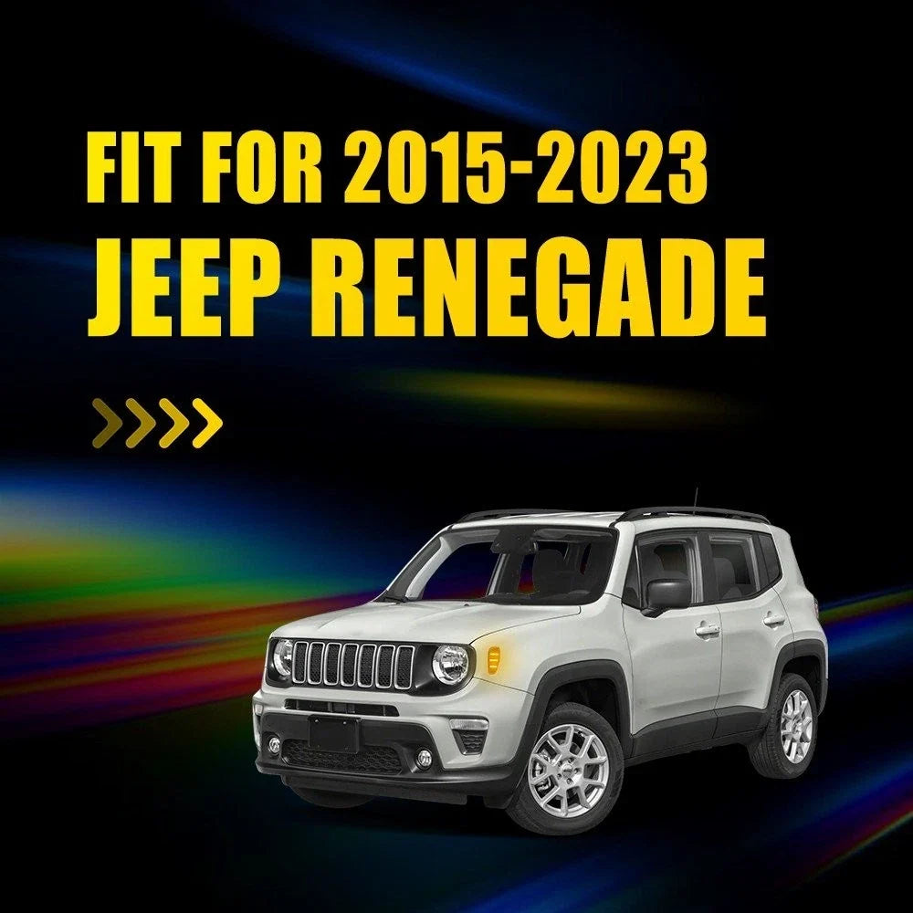 2X Amber Front LED Side Marker Lights Assembly for Jeep Renegade (2015–2023)