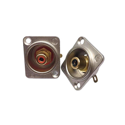 Set of 4 RCA Panel Mount Chassis Socket Connectors Gold Plated