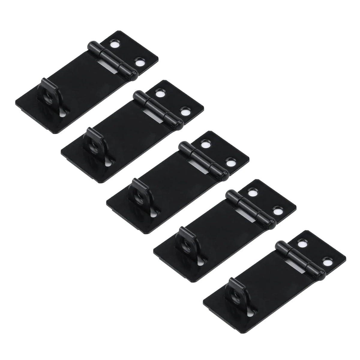 2X 2-Inch Door Lock Hasps for Various Applications (Black)