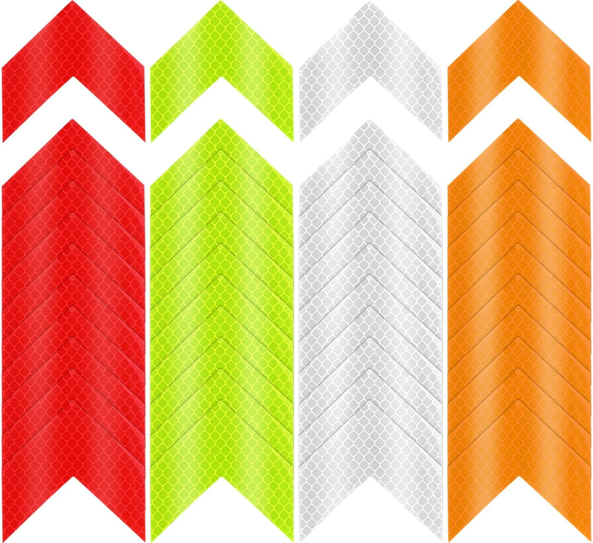 100 Pcs Arrow Reflective Stickers for Helmet (High-Visibility Waterproof)