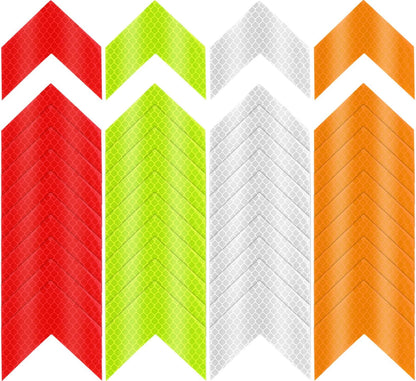 100 Pcs Arrow Reflective Stickers for Helmet (High-Visibility Waterproof)