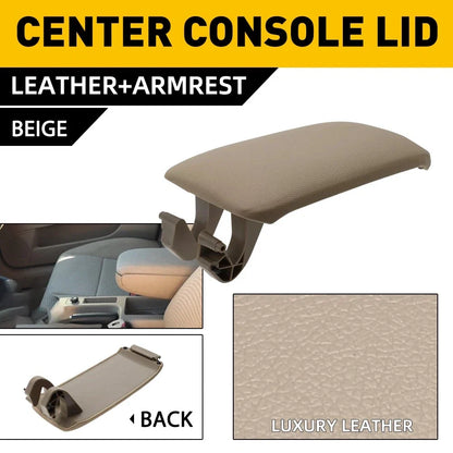 Front Center Console Lid Cover in Beige Leather for Audi A3 8P (03-12)